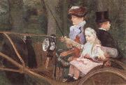 Mary Cassatt A Woman and Child in the Driving Seat oil painting artist
